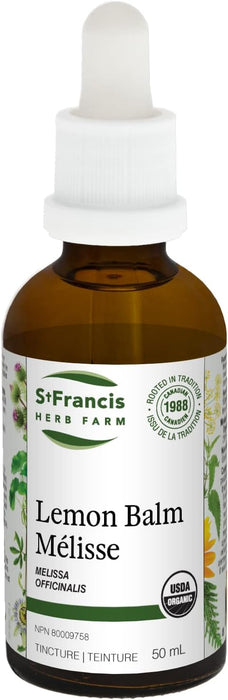 St. Francis Herb Farm Lemon Balm Herbal Tincture Liquid | Used as a Sleep Aid During Times of Mental Stress | Helps to Relieve Digestive Disturbances Such as Dyspepsia | 50ml ( S35 )