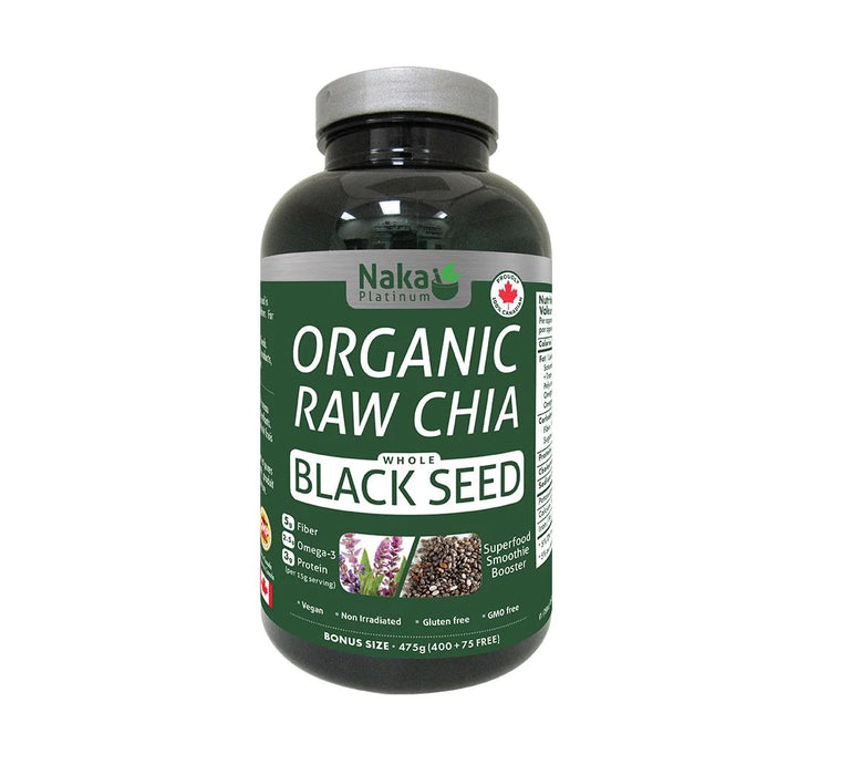 Organic Raw Chia Whole Black Seed 475g ( S36)