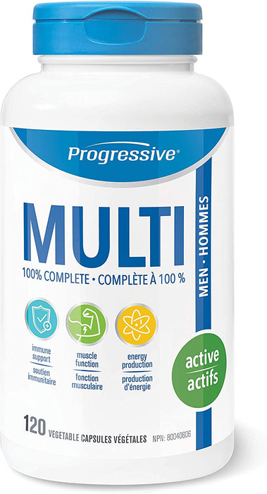 MultiVitamin for Active Men - 120 Capsules | Made with Glutamine, ALA, CoQ10, Green Food Concentrates, Chromium, Tribulus, Zinc, Vitamin D3 and Vitamin K2 ( S# Multivitamin )  )