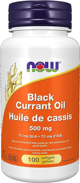 NOW Black Currant Oil 500 mg 100 Softgels ( S 17 )