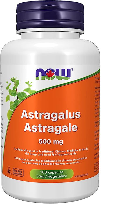 NOW Supplements Astragalus 500mg Capsules 100 Capsules ( S29 )