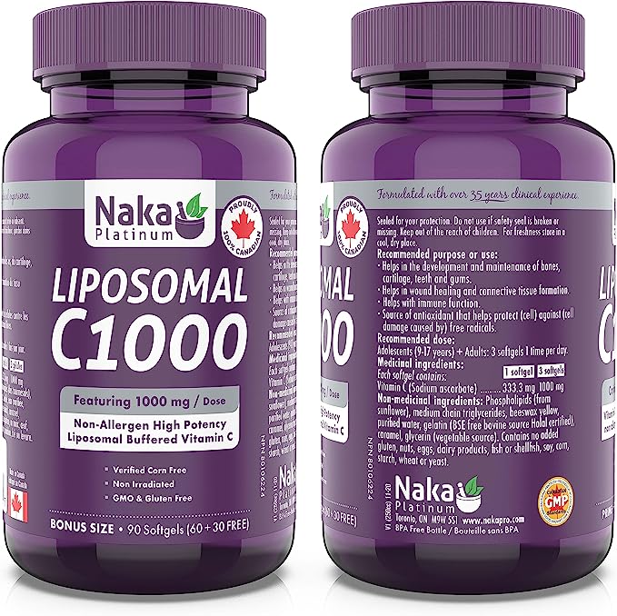 Naka Platinum LIPOSOMAL C1000 featuring 1000 mg/dose ( S 07 )