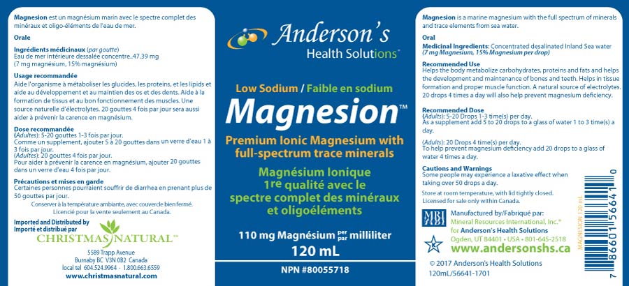 Anderson's Health Solutions Magnesion (120ml) ( S# Magnesium)