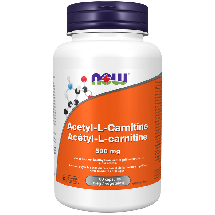 Acetyl L-Carnitine 500 mg 100 Veg Capsules ( S# Amino Acids )