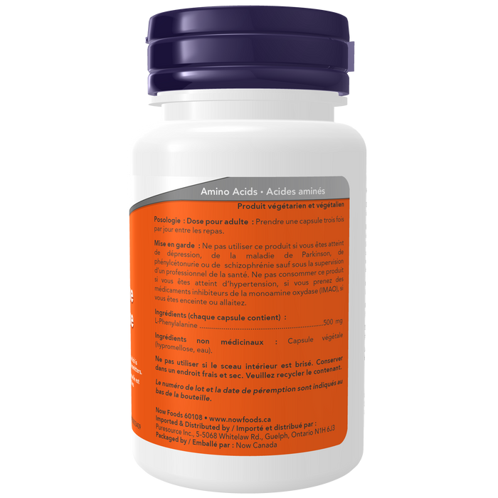 L-Phenylalanine 500 mg 120 Veg Capsules ( S# Amino Acids )