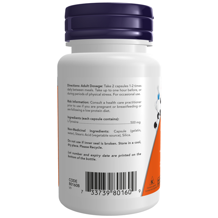 L-Tyrosine 500 mg Capsules ( S# Amino Acids )