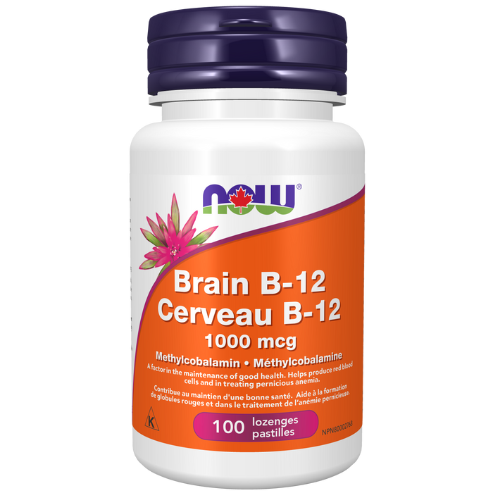 NOW Brain B-12 with 1,000 mcg Methylcobalamin Lozenges ( S 16 )