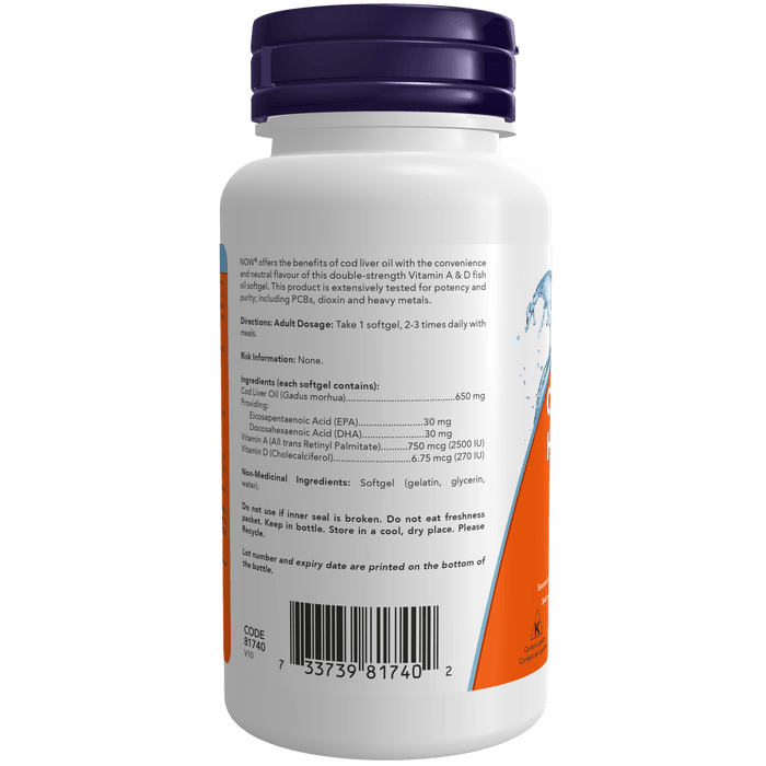 NOW Cod Liver Oil 100 Softgels ( S40 )