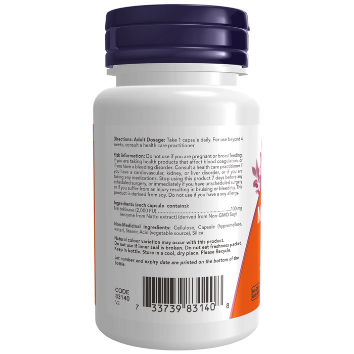 NOW Nattokinase 100 mg 60 Veg Capsule ( S17 )