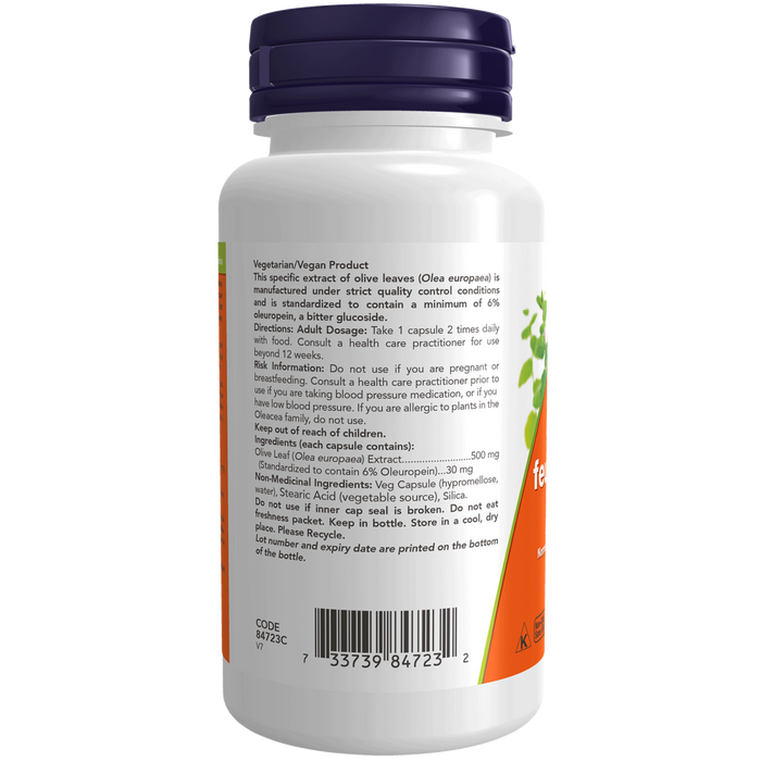 NOW Olive Leaf Extract 500 mg 100 Veg Capsules ( S41  )