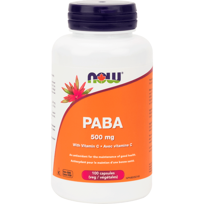 PABA 500 mg with Vitamin C 100 Veg Capsules  (S40)