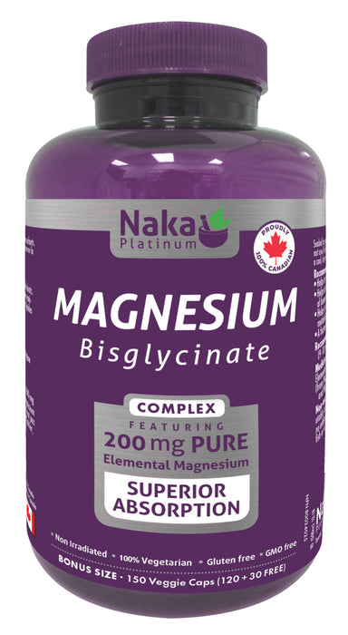 Naka Magnesium Bisglycinate 200mg – 150VCAP ( S# Magnesium )