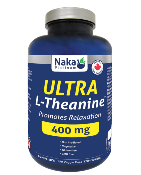 Naka Platinum PRO L-Theanine 400 mg Promotes Relaxation BONUS SIZE 75 Veggie Capsules ( S# Amino Acids )