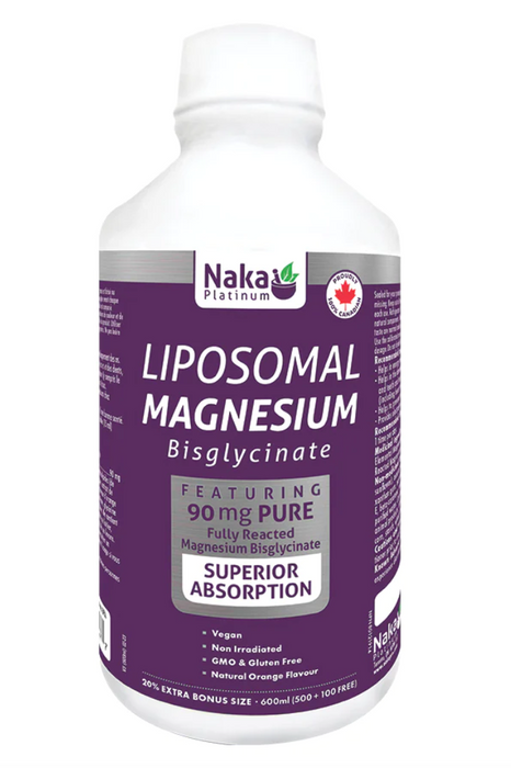 Naka Platinum - (Bonus Size) Platinum Liposomal Magnesium Bisglycinate - 250ml or 600ml ( S# Magnesium )