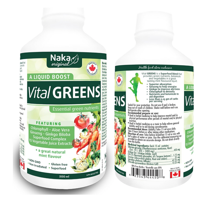 NAKA Herbs & Vitamins Rso Vital Greens, 450 ML ( S# Biotin, Potassium )