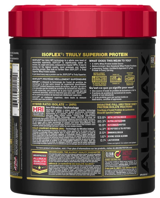 ALLMAX Isoflex: 100% Pure Whey Protein Isolate Powder